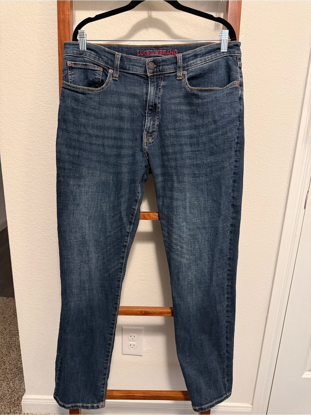 Lucky Brand Men's Blue Slim Straight-Leg Jeans 34x32